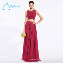 Lace Sequined Beading Chiffon Red China Bridesmaid Dresses